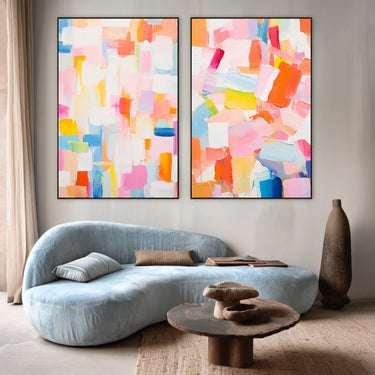 Quadro Stampa su Tela Sinfonia pastello - CupidoDesign