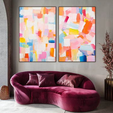 Quadro Stampa su Tela Sinfonia pastello - CupidoDesign