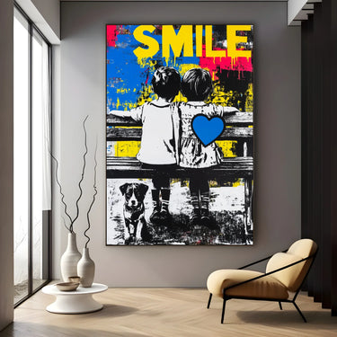Quadro Stampa su Tela Smile - CupidoDesign