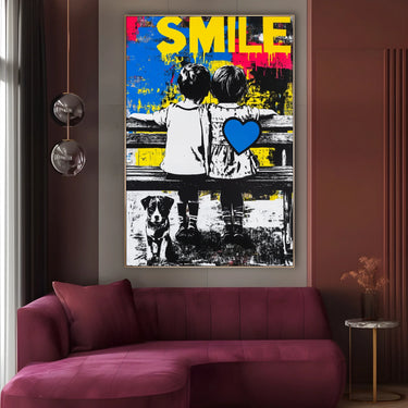 Quadro Stampa su Tela Smile - CupidoDesign