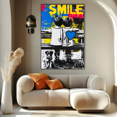 Quadro Stampa su Tela Smile - CupidoDesign