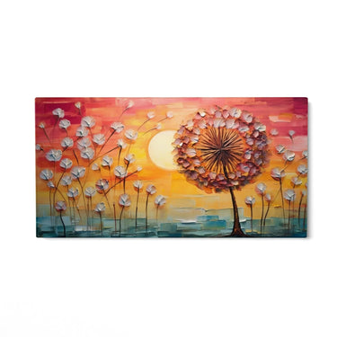Quadro Stampa su Tela Soffioni al tramonto - CupidoDesign