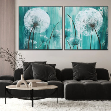 Quadro Stampa su Tela Soffioni bianchi - CupidoDesign