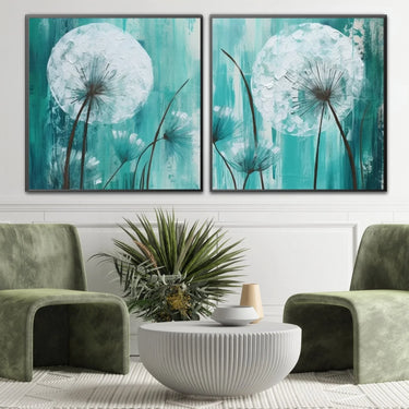 Quadro Stampa su Tela Soffioni bianchi - CupidoDesign
