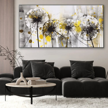 Quadro Stampa su Tela Soffioni Gialli - CupidoDesign