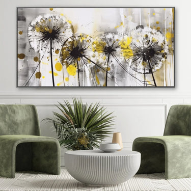 Quadro Stampa su Tela Soffioni Gialli - CupidoDesign