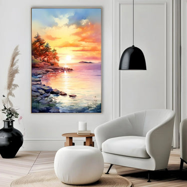 Quadro Stampa su Tela Sogno di tramonto - CupidoDesign