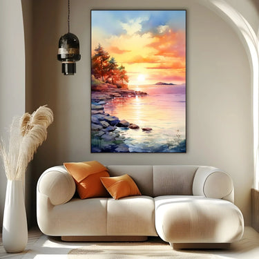 Quadro Stampa su Tela Sogno di tramonto - CupidoDesign