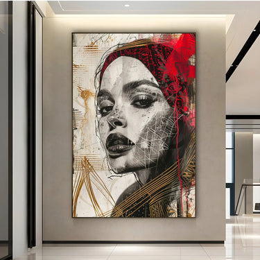 Quadro Stampa su Tela Sospiri di Rosso - CupidoDesign