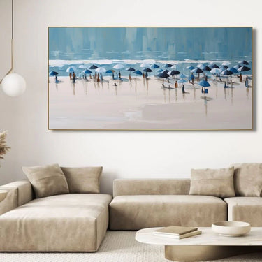 Quadro Stampa su Tela Spiaggia azzurra - CupidoDesign