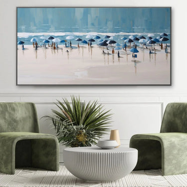 Quadro Stampa su Tela Spiaggia azzurra - CupidoDesign