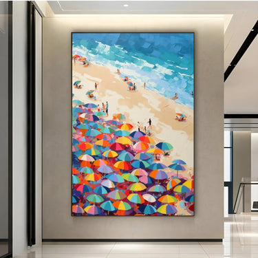 Quadro Stampa su Tela Spiaggia Colorata - CupidoDesign
