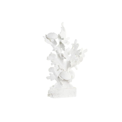 Estatua Decorativa DKD Home Decor Blanco Coral Resina Mediterráneo (28.5 x 16.5 x 42.4 cm)