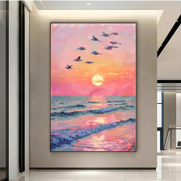 Quadro Stampa su Tela Stormo al tramonto - CupidoDesign