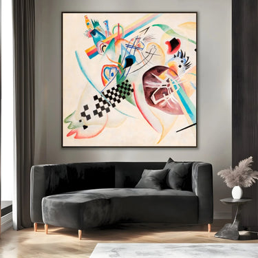 Quadro Stampa su Tela Su Bianco ll, Wassily Kandinsky - CupidoDesign