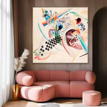 Quadro Stampa su Tela Su Bianco ll, Wassily Kandinsky - CupidoDesign