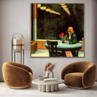 Quadro Stampa su Tela Tavola calda, Edward Hopper - CupidoDesign