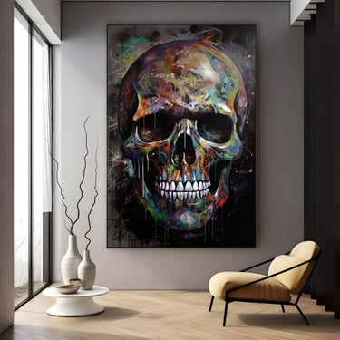 Quadro Stampa su Tela Teschio Graffiti - CupidoDesign