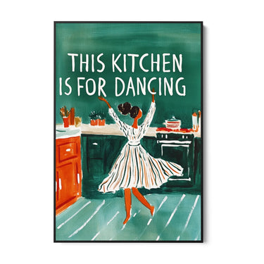 Quadro Stampa su Tela This kitchen is for dancing - CupidoDesign