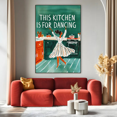 Quadro Stampa su Tela This kitchen is for dancing - CupidoDesign