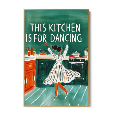 Quadro Stampa su Tela This kitchen is for dancing - CupidoDesign