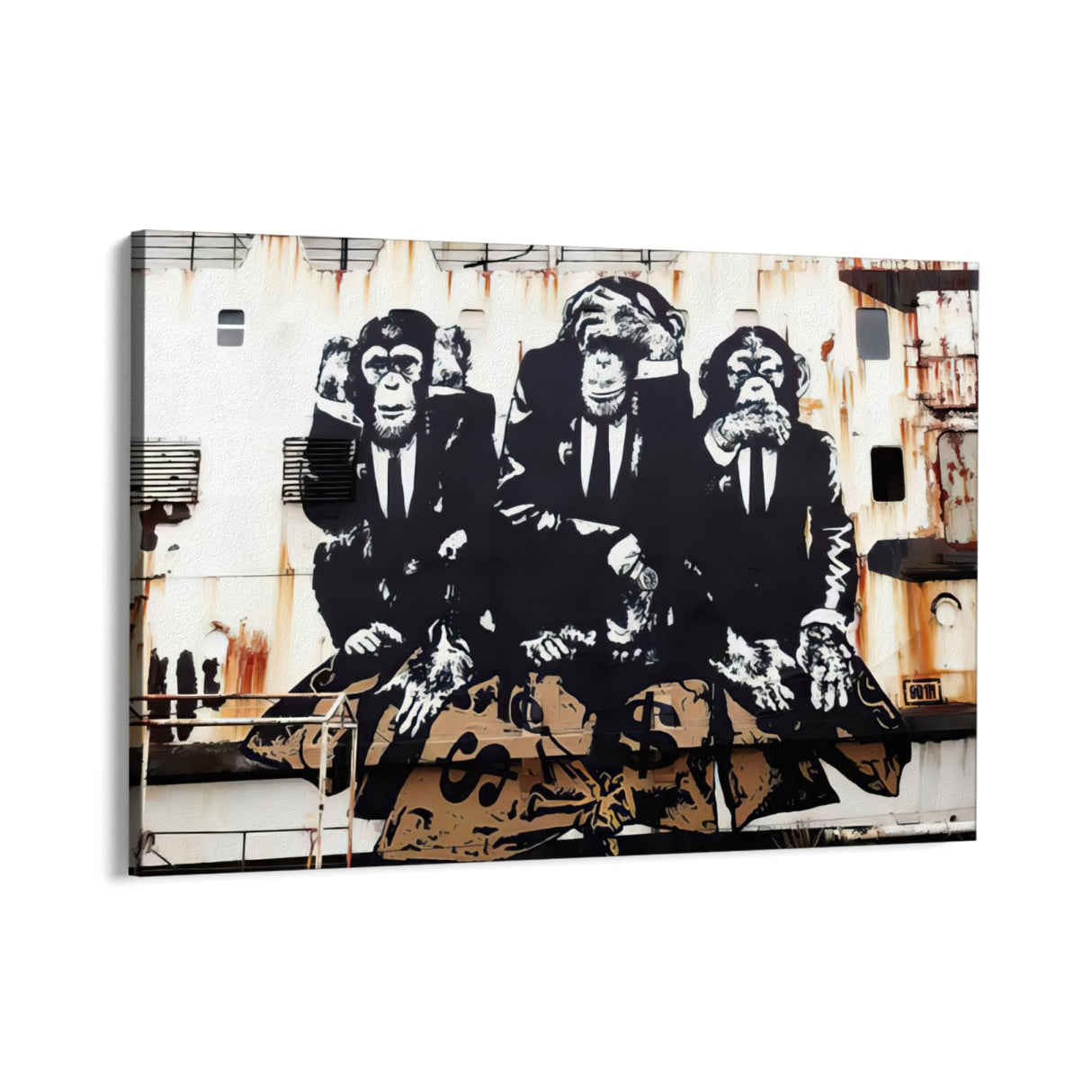 Tres monos de negocios, Banksy