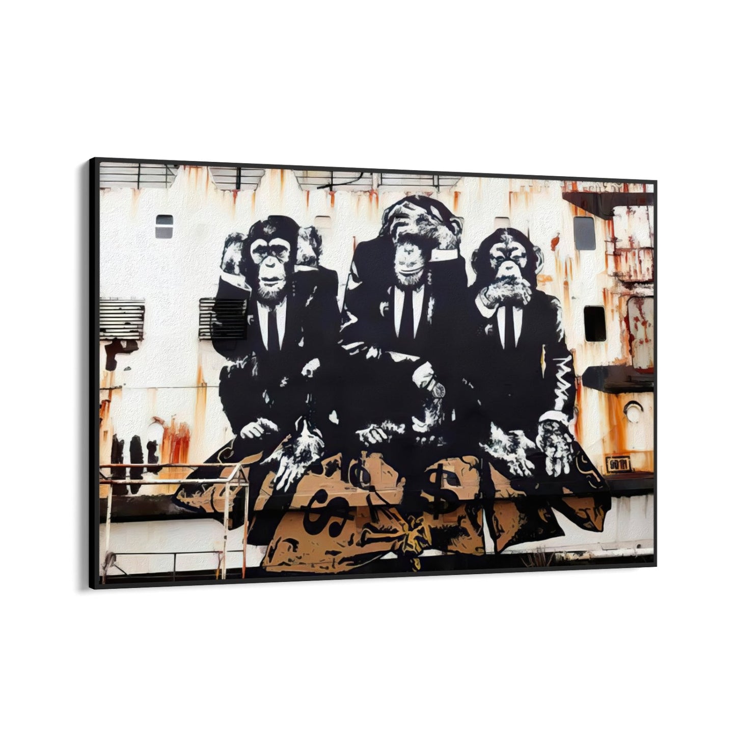 Tres monos de negocios, Banksy