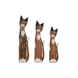 Trois chats (21 x 7 x 80 cm) (17 x 6 x 80 cm)