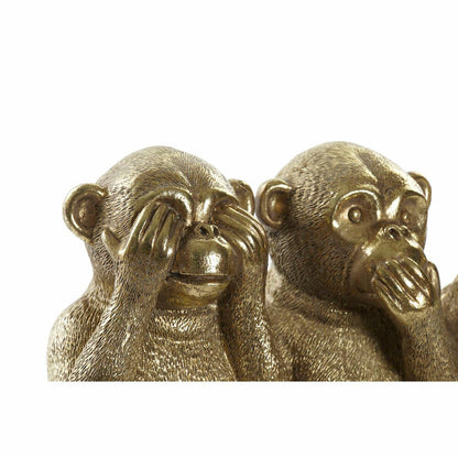 Tres monos dorados 28,5 x 11 x 19,6 cm