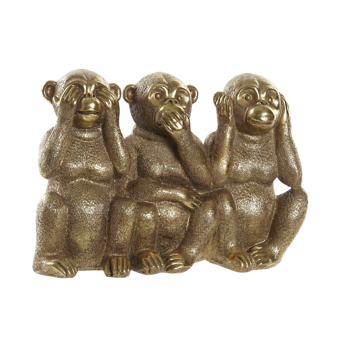 Tres monos dorados 28,5 x 11 x 19,6 cm