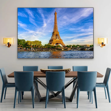 Quadro Stampa su Tela Torre Eiffel al Tramonto, Parigi - CupidoDesign