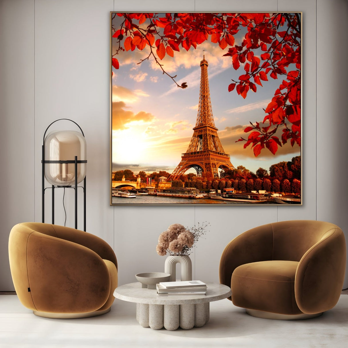 Torre Eiffel tra le Foglie d'Autunno, Parigi - CupidoDesign