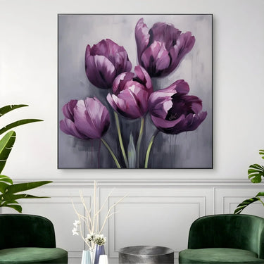 Quadro Stampa su Tela Tra i petali viola - CupidoDesign