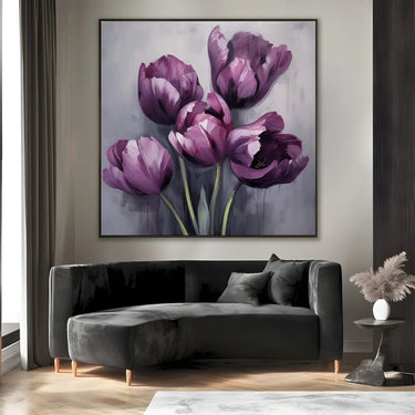 Quadro Stampa su Tela Tra i petali viola - CupidoDesign