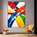 Quadro Stampa su Tela Tracce di Arcobaleno - CupidoDesign