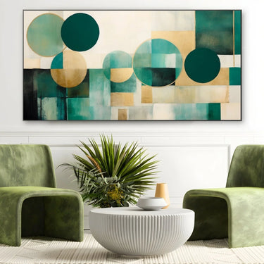 Quadro Stampa su Tela Tracce di verde - CupidoDesign
