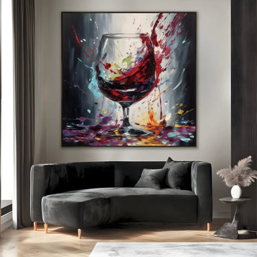 Quadro Stampa su Tela Tracce di Vino - CupidoDesign
