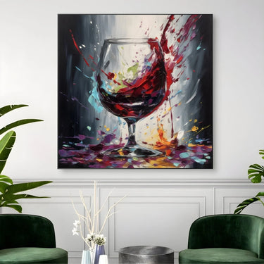 Quadro Stampa su Tela Tracce di Vino - CupidoDesign