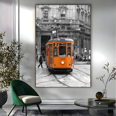 Quadro Stampa su Tela Tram Storico, Milano, Italia - CupidoDesign
