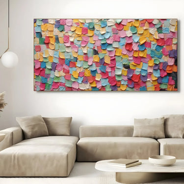 Quadro Stampa su Tela Trama di colori vivaci - CupidoDesign