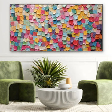 Quadro Stampa su Tela Trama di colori vivaci - CupidoDesign