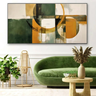 Quadro Stampa su Tela Trama smeraldo - CupidoDesign