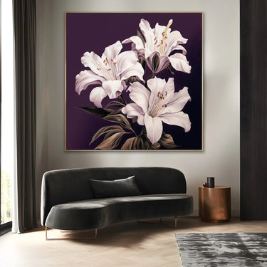 Quadro Stampa su Tela Trame di Bellezza Floreale - CupidoDesign