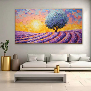 Quadro Stampa su Tela Tramonto floreale - CupidoDesign