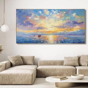 Quadro Stampa su Tela Tramonto sul mare - CupidoDesign