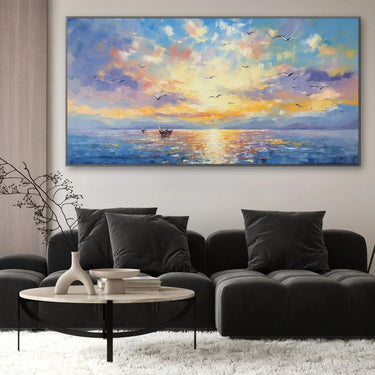 Quadro Stampa su Tela Tramonto sul mare - CupidoDesign
