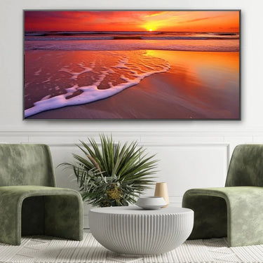 Quadro Stampa su Tela Tramonto sulla spiaggia - CupidoDesign