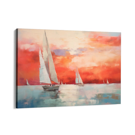 Quadro Stampa su Tela Tramonto verso l'orizzonte - CupidoDesign