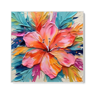 Quadro Stampa su Tela Trasparenze Floreali 70x70cm - CupidoDesign
