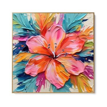 Quadro Stampa su Tela Trasparenze Floreali 70x70cm - CupidoDesign